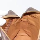 CELINE Macadam Canvas Hand Bag PVC Leather Brown Gold Auth bs35570-19