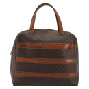 CELINE Macadam Canvas Hand Bag PVC Leather Brown Gold Auth bs35570-2