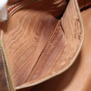 CELINE Macadam Canvas Hand Bag PVC Leather Brown Gold Auth bs35570-22