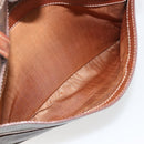 CELINE Macadam Canvas Hand Bag PVC Leather Brown Gold Auth bs35570-23