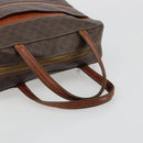 CELINE Macadam Canvas Hand Bag PVC Leather Brown Gold Auth bs35570-7