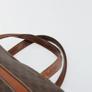 CELINE Macadam Canvas Hand Bag PVC Leather Brown Gold Auth bs35570-8