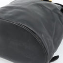 Salvatore Ferragamo Backpack Leather Black Gold Auth bs35571-9