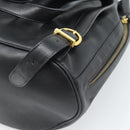 Salvatore Ferragamo Backpack Leather Black Gold Auth bs35571-17