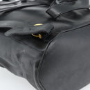 Salvatore Ferragamo Backpack Leather Black Gold Auth bs35571-18