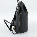 Salvatore Ferragamo Backpack Leather Black Gold Auth bs35571-3