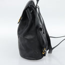 Salvatore Ferragamo Backpack Leather Black Gold Auth bs35571-4