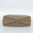 GUCCI GG Canvas Tote Bag Beige Silver 113017 Auth bs35572-9