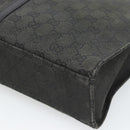 GUCCI GG Canvas Jackie Shoulder Bag Black Silver 001 3355 Auth bs35573-15