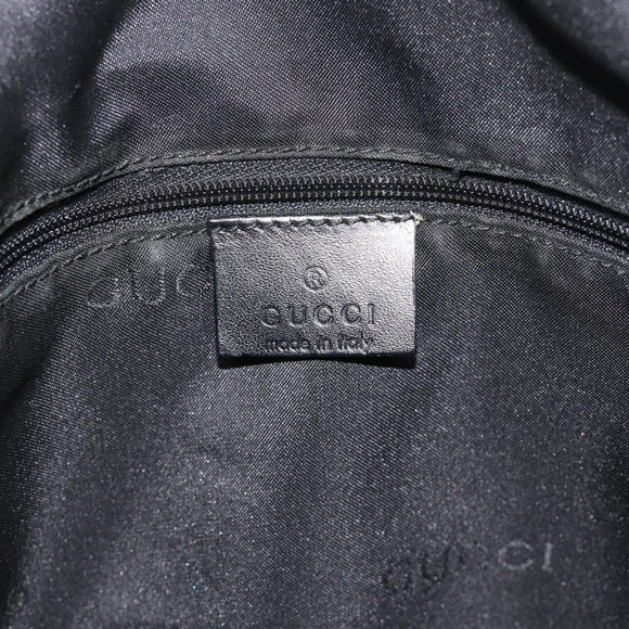 GUCCI GG Canvas Jackie Shoulder Bag Black Silver 001 3355 Auth bs35573