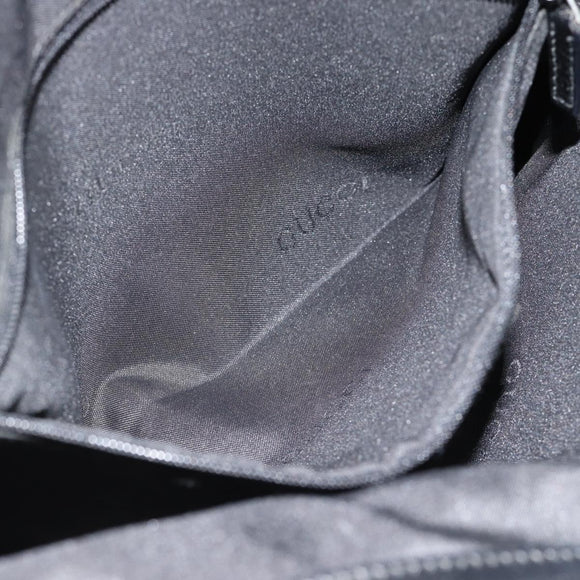 GUCCI GG Canvas Jackie Shoulder Bag Black Silver 001 3355 Auth bs35573