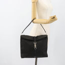GUCCI GG Canvas Jackie Shoulder Bag Black Silver 001 3355 Auth bs35573-21
