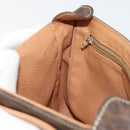 CELINE Macadam Canvas Shoulder Bag PVC Leather Brown Gold Auth bs35574-19