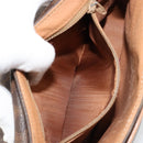 CELINE Macadam Canvas Shoulder Bag PVC Leather Brown Gold Auth bs35574-21