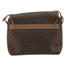 CELINE Macadam Canvas Shoulder Bag PVC Leather Brown Gold Auth bs35574-3