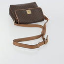 CELINE Macadam Canvas Shoulder Bag PVC Leather Brown Gold Auth bs35574-7
