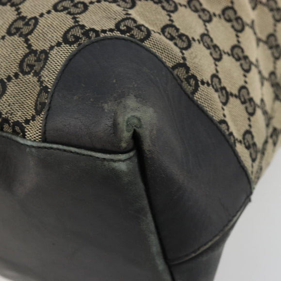 GUCCI GG Canvas Tote Bag Black 002 1121 Auth bs35575