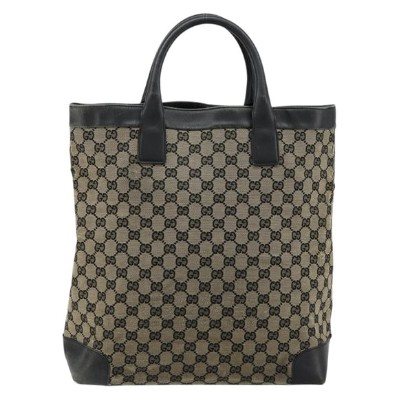 GUCCI GG Canvas Tote Bag Black 002 1121 Auth bs35575