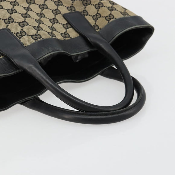 GUCCI GG Canvas Tote Bag Black 002 1121 Auth bs35575