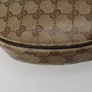 GUCCI GG Crystal Shoulder Bag Coated Canvas Beige Gold 181493 Auth bs35576-16