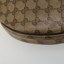 GUCCI GG Crystal Shoulder Bag Coated Canvas Beige Gold 181493 Auth bs35576-18