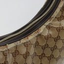 GUCCI GG Crystal Shoulder Bag Coated Canvas Beige Gold 181493 Auth bs35576-8