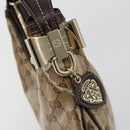 GUCCI GG Crystal Shoulder Bag Coated Canvas Beige Gold 181493 Auth bs35576-10