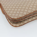 CELINE Macadam Canvas Shoulder Bag PVC Beige Gold Auth bs35577-18