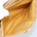 CELINE Macadam Canvas Shoulder Bag PVC Beige Gold Auth bs35577-24