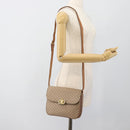 CELINE Macadam Canvas Shoulder Bag PVC Beige Gold Auth bs35577-25