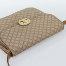 CELINE Macadam Canvas Shoulder Bag PVC Beige Gold Auth bs35577-6