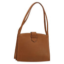 SAINT LAURENT Tote Bag Leather Brown Auth bs35578-1