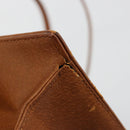 SAINT LAURENT Tote Bag Leather Brown Auth bs35578-9