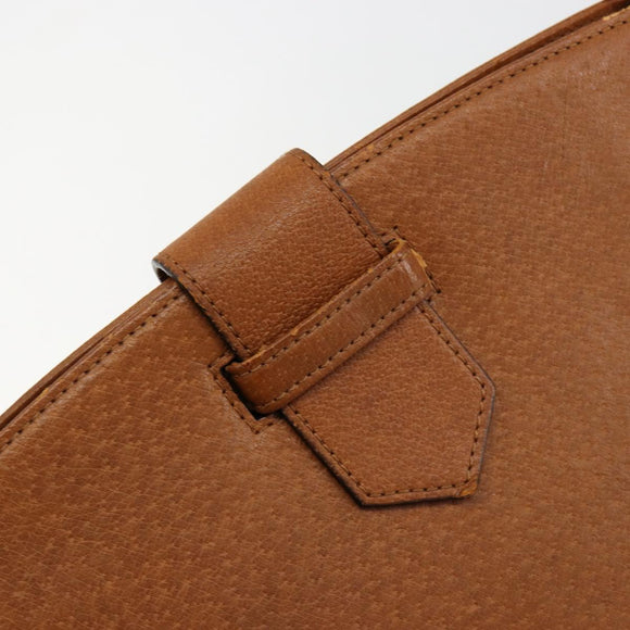 SAINT LAURENT Tote Bag Leather Brown Auth bs35578