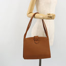 SAINT LAURENT Tote Bag Leather Brown Auth bs35578-25
