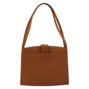 SAINT LAURENT Tote Bag Leather Brown Auth bs35578-2