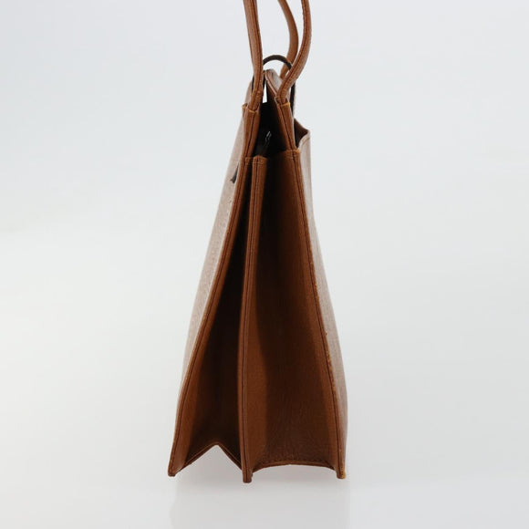 SAINT LAURENT Tote Bag Leather Brown Auth bs35578