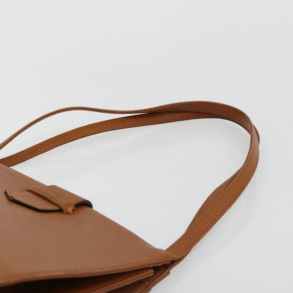 SAINT LAURENT Tote Bag Leather Brown Auth bs35578