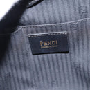 FENDI Tote Bag Leather 2way Black Gold Auth bs35580-18