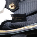 FENDI Tote Bag Leather 2way Black Gold Auth bs35580-26