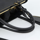FENDI Tote Bag Leather 2way Black Gold Auth bs35580-7
