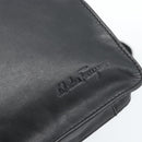 Salvatore Ferragamo Shoulder Bag Leather Black Silver Auth bs35581-10