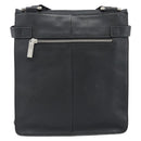 Salvatore Ferragamo Shoulder Bag Leather Black Silver Auth bs35581-2