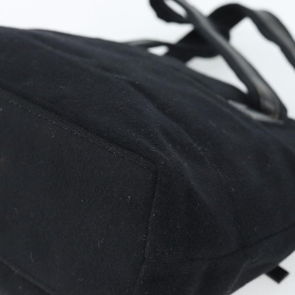 GUCCI Hand Bag Cotton Black Silver 002 8079 Auth bs35582