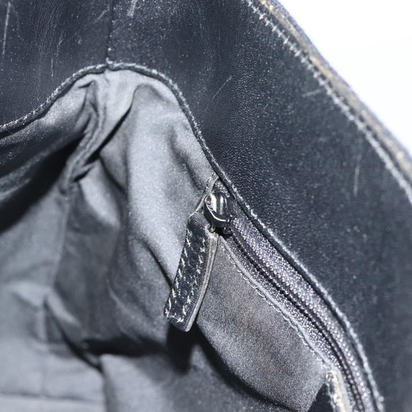 GUCCI Hand Bag Cotton Black Silver 002 8079 Auth bs35582