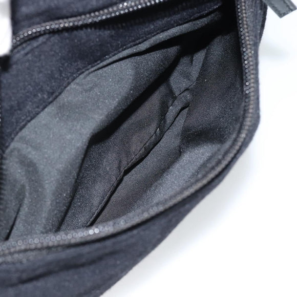 GUCCI Hand Bag Cotton Black Silver 002 8079 Auth bs35582
