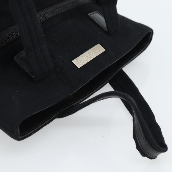 GUCCI Hand Bag Cotton Black Silver 002 8079 Auth bs35582