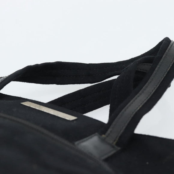 GUCCI Hand Bag Cotton Black Silver 002 8079 Auth bs35582
