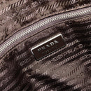 PRADA Tote Bag Canvas Beige Silver Auth bs35583-17