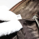 PRADA Tote Bag Canvas Beige Silver Auth bs35583-23